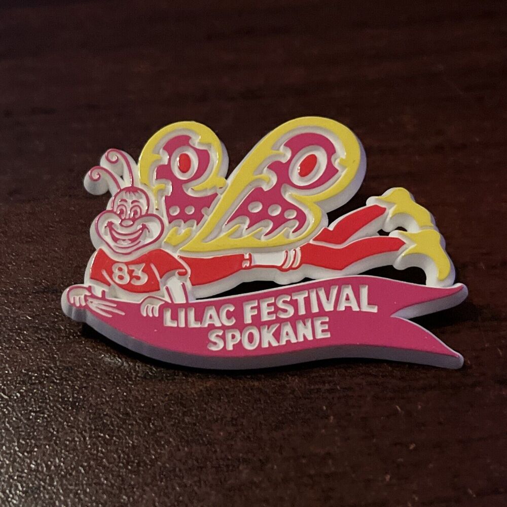 1983 Spokane Washington‎ Lilac Festival Butterfly Plastic Lapel Pin